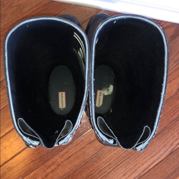 Hunter Tall Gloss Adjustable Navy Boots - Picture 8 of 8